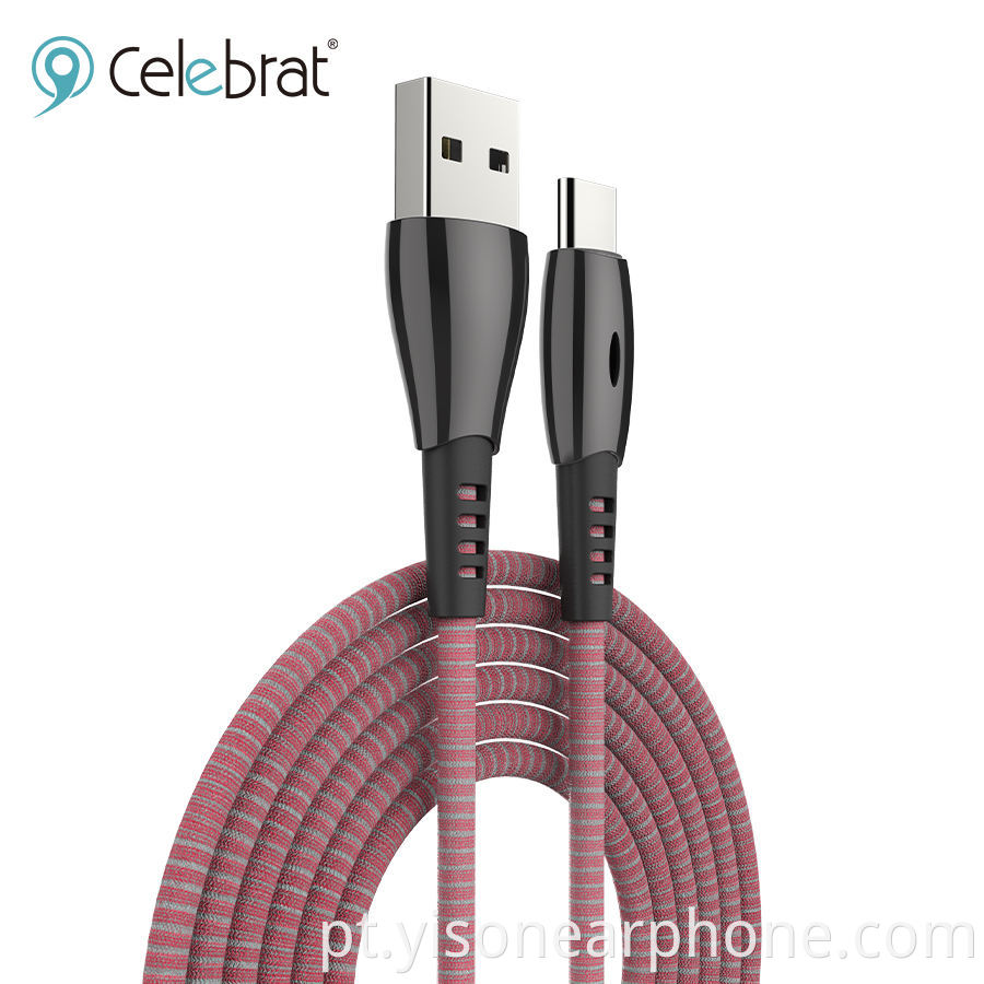 Atacado de fábrica CB-12T Fabricação Jaqueta de PVC + TPE Carregamento Rápido Tipo C Cabo USB para Samsung para Huawei